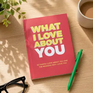 What I Love About You  Fill-in-the-Blank Love Book | Romantic DIY Gift for Couples, Anniversary & Valentine’s Surprise Playful Love Story