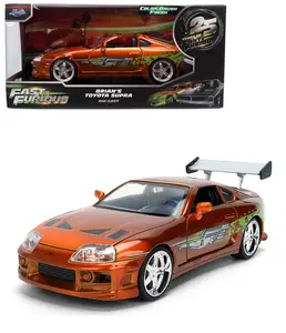 1:24 Fast & Furious BRIAN's Toyota Supra Brush Finish Color 25th Anniversary Edition Diecast Model Car by Jada