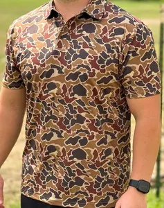 Men’s Duck Camo Polo Shirt – Lightweight Performance Golf & Casual Polo, Relaxed Fit, Easygoing Feel, Simple Look, Easy to