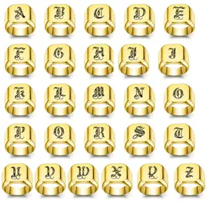 Vintage Hip-Hop Pattern 26-Letter (A-Z) Rings - Stylish, Elegant & Romantic Jewelry for Couples, Dates & Daily WearGift
