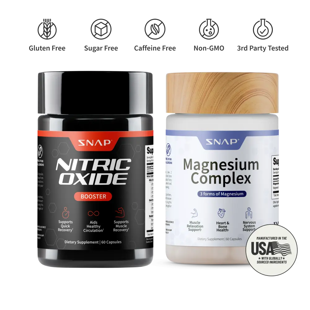 Complex For Snap Snap Supplements - Nitric Oxide Booster 60ct + Magnesium Complex ...