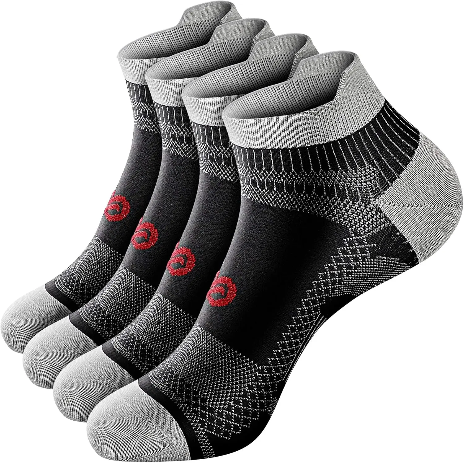 PAPLUS Compression Socks for Men & Women - 2/4/6 Pairs, Breathable, Ergonomic Arch Support, Flexible Compression Stockings for Plantar Fasciitis, Running, Walking