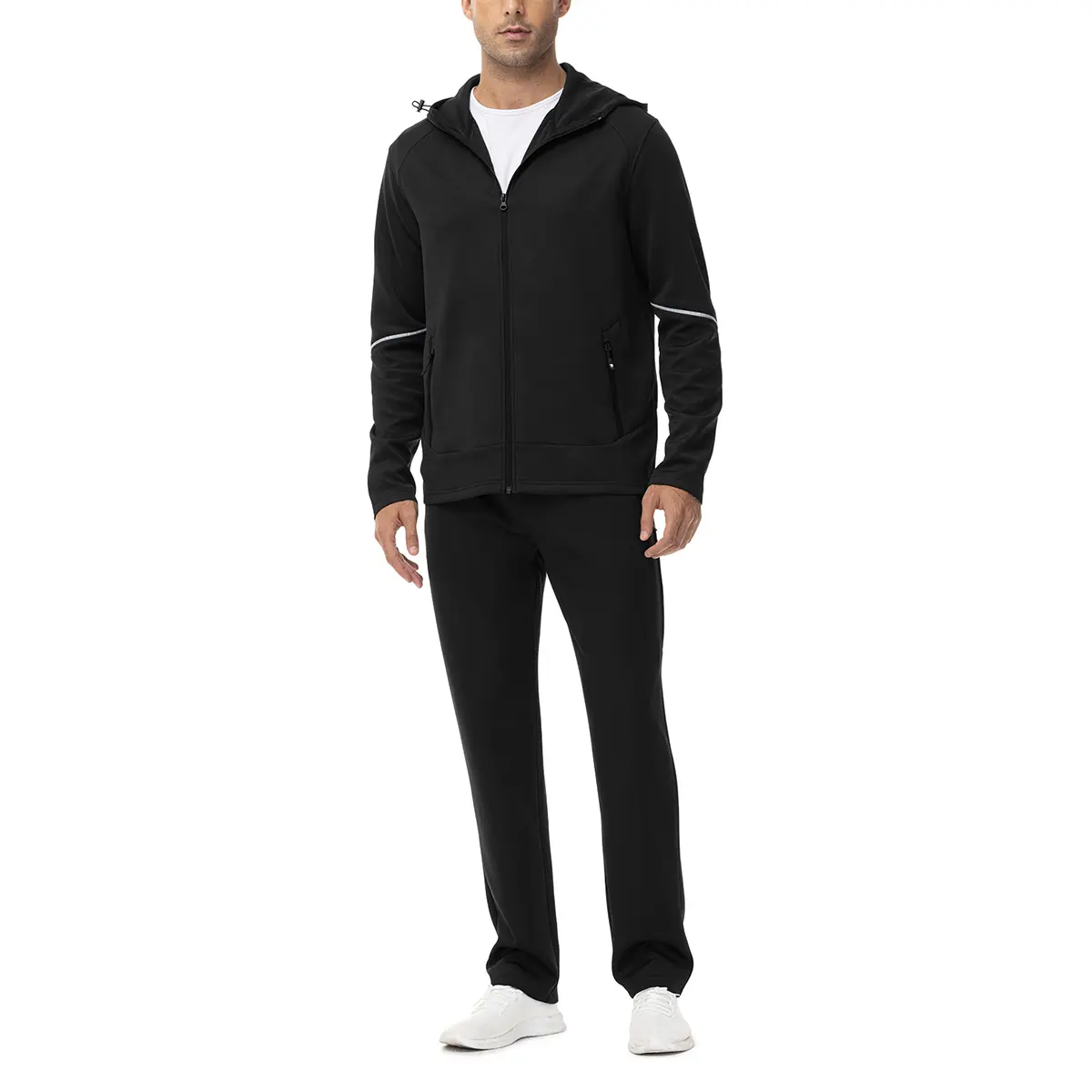 TBMPOY Women's 2-Piece Tracksuits Set, Full-Zip Hoodie Jacket, Zipper-Pocket Sport Pants, Running Outfits