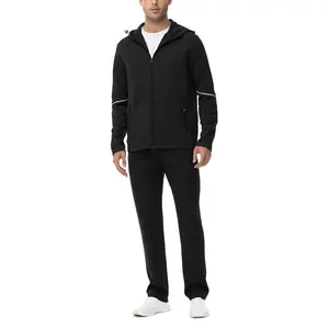 TBMPOY Men's Tracksuits Set Full Zip Jacket Hoodie Sweatsuit Running Sport Pants Outfits for Men with Zipper Pockets