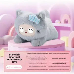 AI Powered Smart Plush Toy Ages 6+ Voice Dialogue Storytelling Doll Kids Educational Learning Playmate Emotional Comfort Stuffed Animal Cute Plush Robot Ideal Birthday Festival Gift