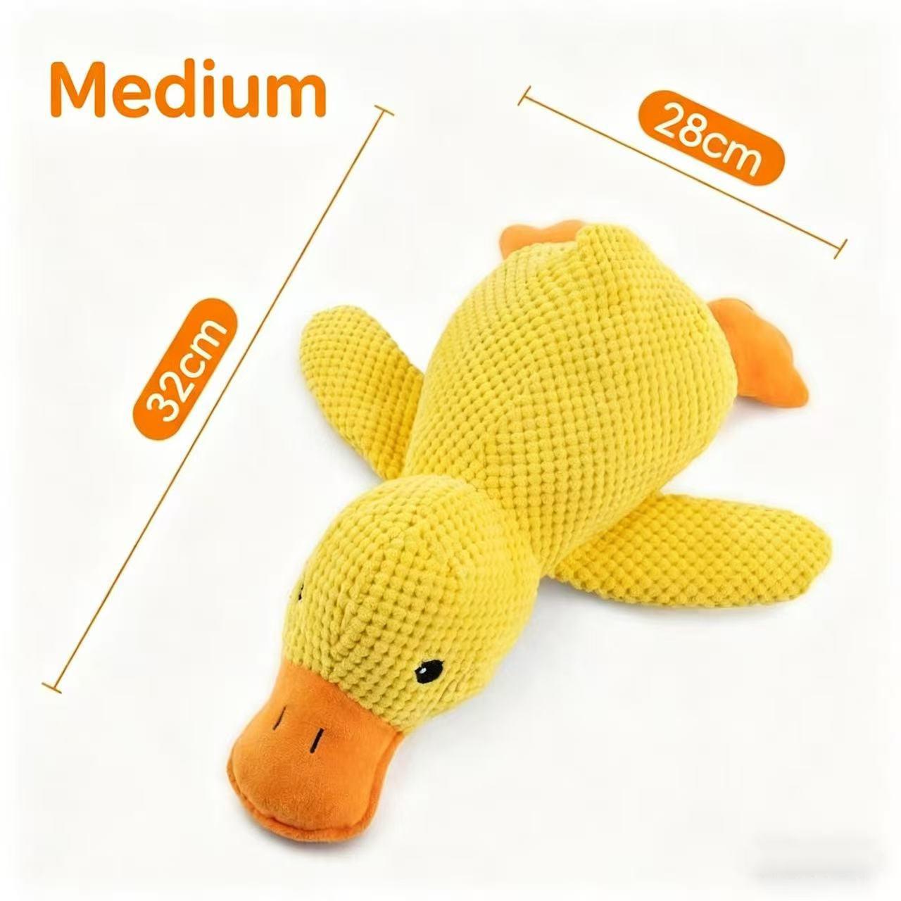 Little yellow duck plush pet toy for self-entertainment, durable, chewable, sound-making, for small and medium-sized dogs
