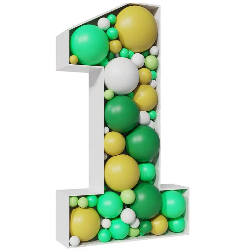 Number Balloon Box without Balloon, Number Frame Stand Balloon Filling Box, Balloon Frame Box, Balloon Display Box, Party Supplies