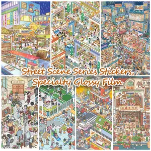 YanYou 20.0 Series Scene Stickers, Large Size DIY Scene Sticker Sets, Landscape Stickers, Stress-Relief Sticker Art