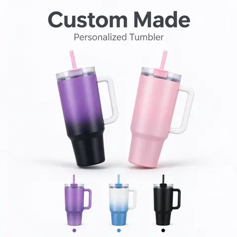 JUST AUCTION-Reusable Tumbler with Lid and Straw, Leakproof [Material] Water Bottle for Everyday Use