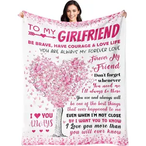 Valntines Gifts for Girlfriend - Valentines Day Gifts for Her - Birthday & Mothers Day Birthday Gifts for Girlfriend - Romantic Love Present | Christmas Girlfriend Gifts for Women - Throw Blanket 50"x60"