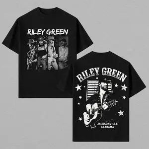 Riley Green Vintage Washed Oversized Graphic T Shirt, Country Music Western Cowboy Aesthetic Tee, Nashville Alabama Style, Retro Distressed Print Heavy Cotton Unisex Casual Top, Gift for Country Music Fans
