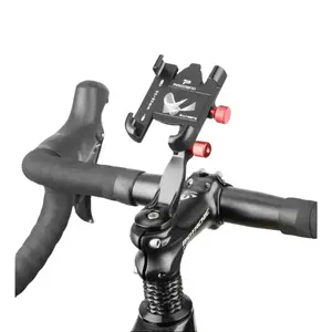 Aluminum Bike Phone Mount, 360° Rotatable Anti-Shake Handlebar Holder for iPhone/Samsung, Fits 55–95 mm Phones