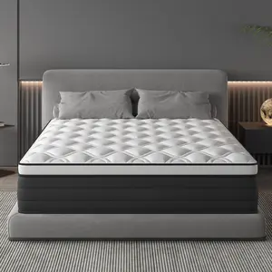 12/14 Inch Memory Foam Mattress Hybrid Pocket Spring Twin Full Queen King Mattress In A Box -Euro Top Mattresses Medium Firm For Motion Isolation, Edge Support, 100 Night Trial