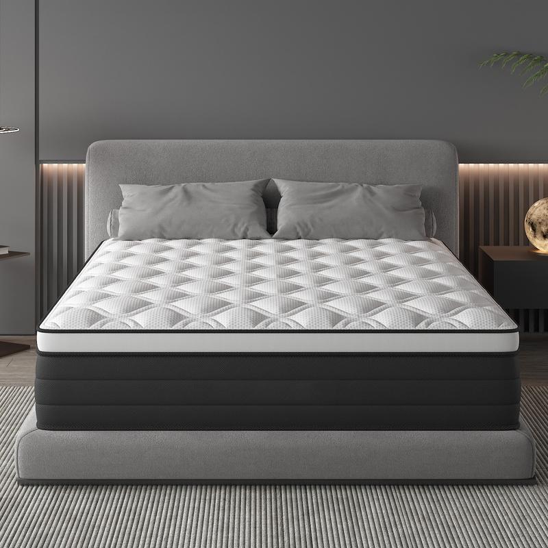 12/14 Inch Memory Foam Mattress Hybrid Pocket Spring Twin Full Queen King Mattress In A Box -Euro Top Mattresses Medium Firm For Motion Isolation, Edge Support, 100 Night Trial