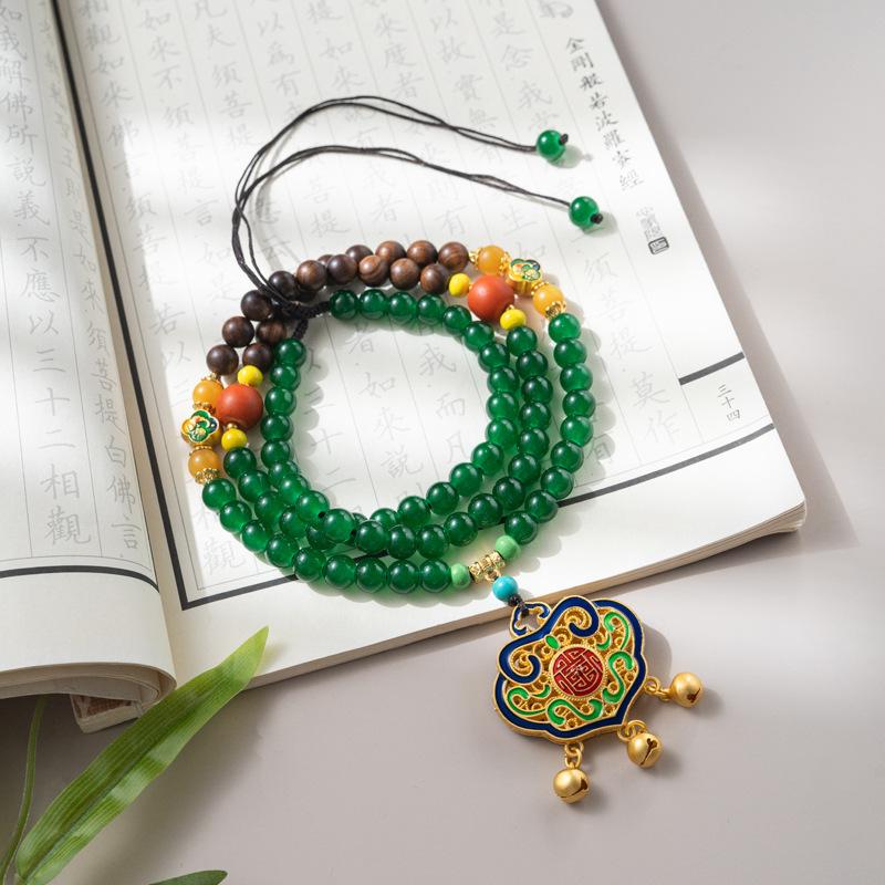 Sweater Chain, Longevity, Gathering Blessings and Ensuring Safety. Longevity Lock, Gourd, Traditional Chinese Style. Luck Enhancement. Taoist Priest Consecrated. Jewelry Necklace