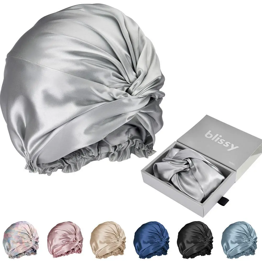 Blissy Silk Bonnet - 100% Pure Mulberry Silk - 6A Grade 22-Momme - Turban - Classic Standard Size