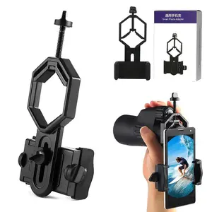 Universal Cell Phone Telescope Adapter Mount Clip for Binocular Monocular Spotting Scope Smartphone Compatible - Cellphone