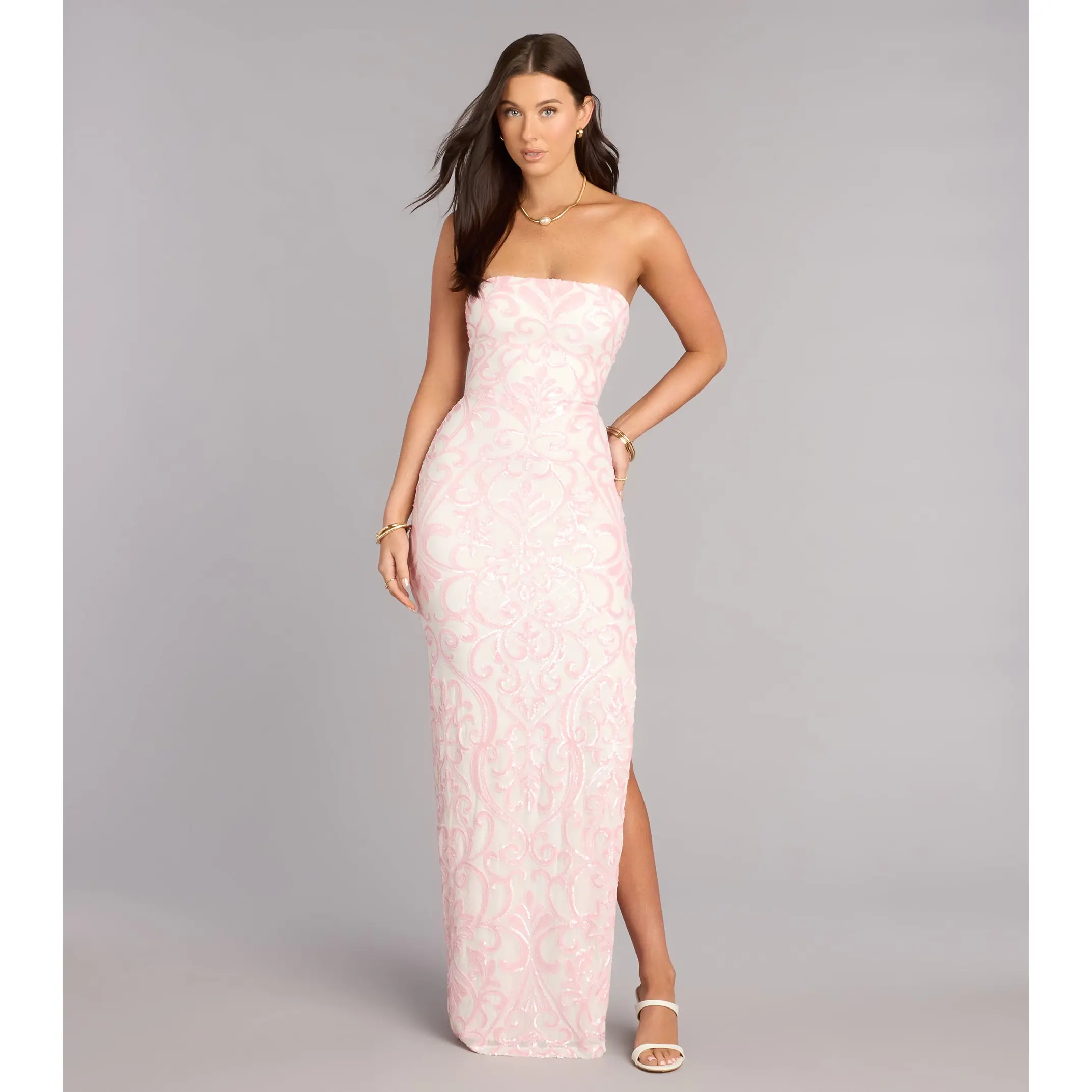 Alexis Sequin Column Formal Dress - TikTok Shop Alexis Sequin Column Formal Dress - TikTok Shop