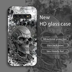 Suitable for [Galaxy S10 Plus] New creative cool design high-end glass mobile phone case affordable anti-fall anti-fingerprint 995
