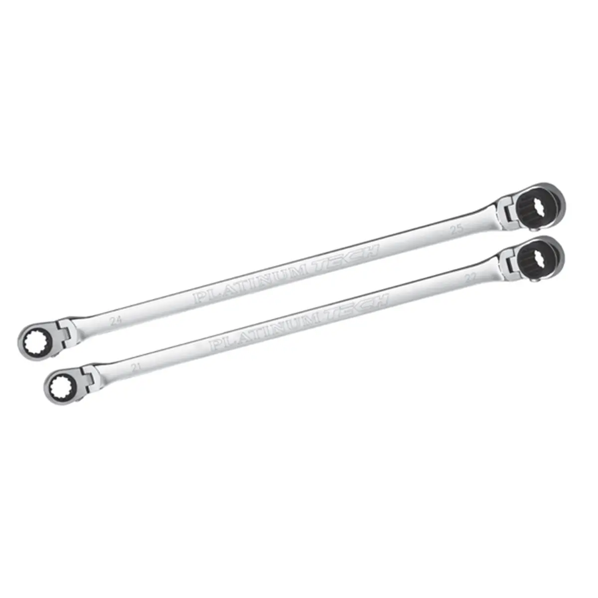 212 MAIN Platinum PLT-99653 High-Polish XL Ratcheting Spanner Wrench - 21x22 mm, Ideal for Hard-to-Reach Areas