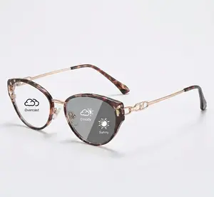 Lyrasses 2.0 Elegant Cat-Eye Frames Tortoiseshell Glasses For Women High-Intelligence Photochromic Anti Blue Light Glasses,Sleek Classic Design Ultra-Light Durable,UV400 Protection,Perfect for Work & Daily Use,Party Christmas Gift