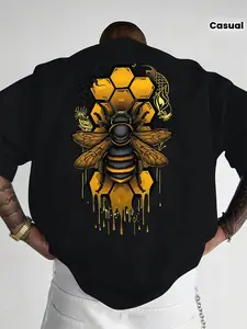 Summer New Men's Pure Short Sleeve Trendy Cool Printed Casual T-Shirt, Friday Casual Wear