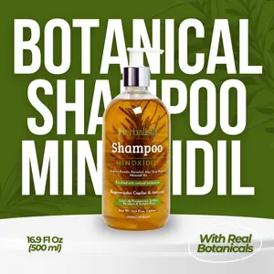 Viral Shampoo Minoxidil 5% 500ml -  With Real Pieces of Rosemary ,Cinnamon, Aloe, Mint real Botanicals for hair growth , hair loss prevention shampoo