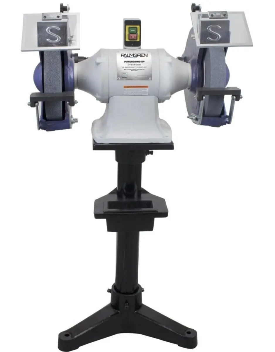 Palmgren 12 in. Powergrind XP Grinder with Pedestal Stand & Dust Collection, 3HP, 220V, 3Ph 9682077