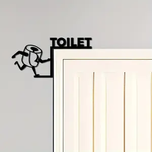 Toilet Paper Roll Man Wall Art, Metal Wall Decor, Toilet Paper Roll Man Wall Art, Home Decor, Gift, Bathroom Decor, Toilet Decor, Poster