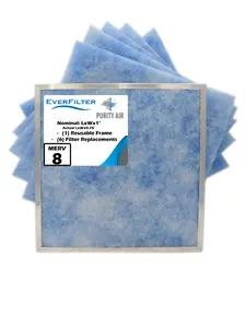 EverFilter Air Filter MERV 8 (6ct) Filter Media (1ct) Alum. Frame