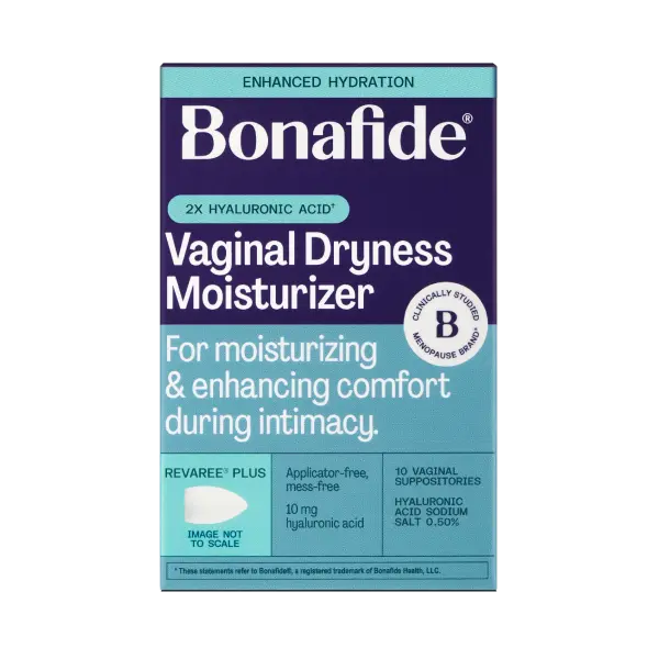 Revaree Plus - Vaginal Moisturizer & Dryness Treatment - Extra-Strength Hyaluronic Acid Insert - Hormone-Free - Bonafide - 1 Month Supply (10 inserts)
