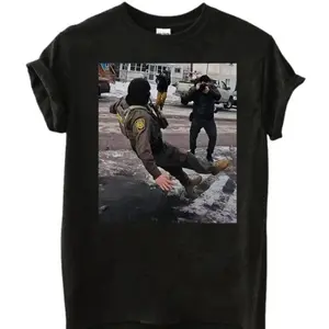 Trendy Meme Ice Slipping On Ice in Minneapolis Shirt Anti Fascism Tee Ice On Ice Crime