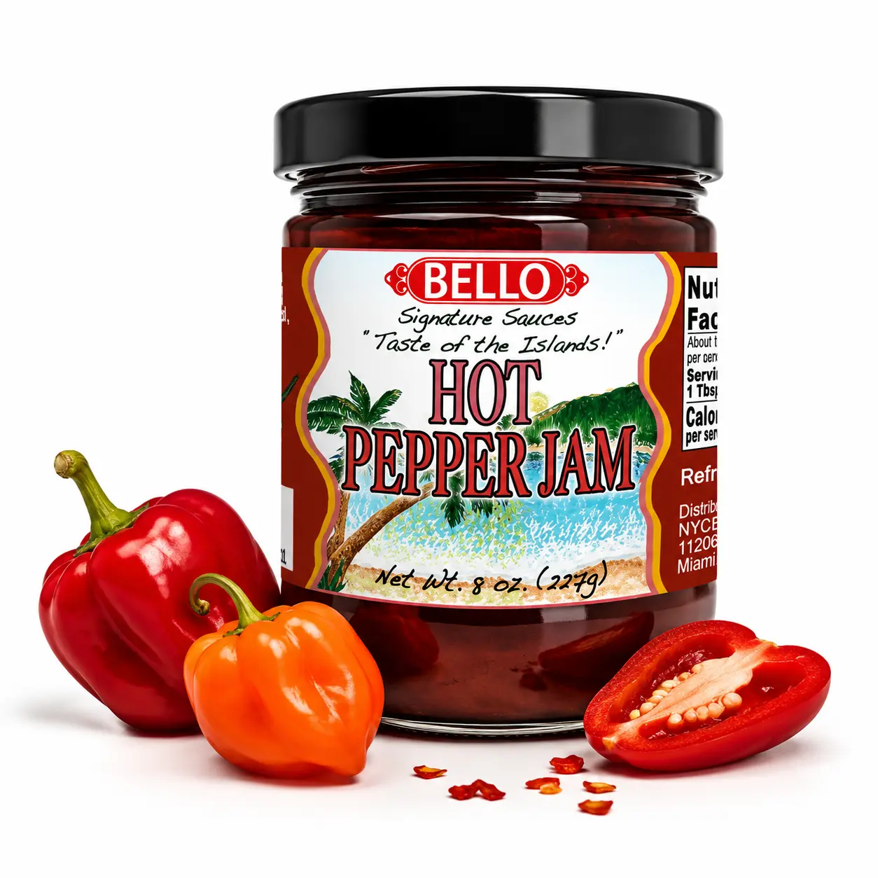Bello Signature Hot Pepper Jam – Premium Sweet & Spicy Pepper Jam Spread with Bold Heat & Rich Flavor – Gourmet Spread for Cheese Boards, Crackers, Burgers, Sandwiches, Glazing, Dipping & Creative Recipes