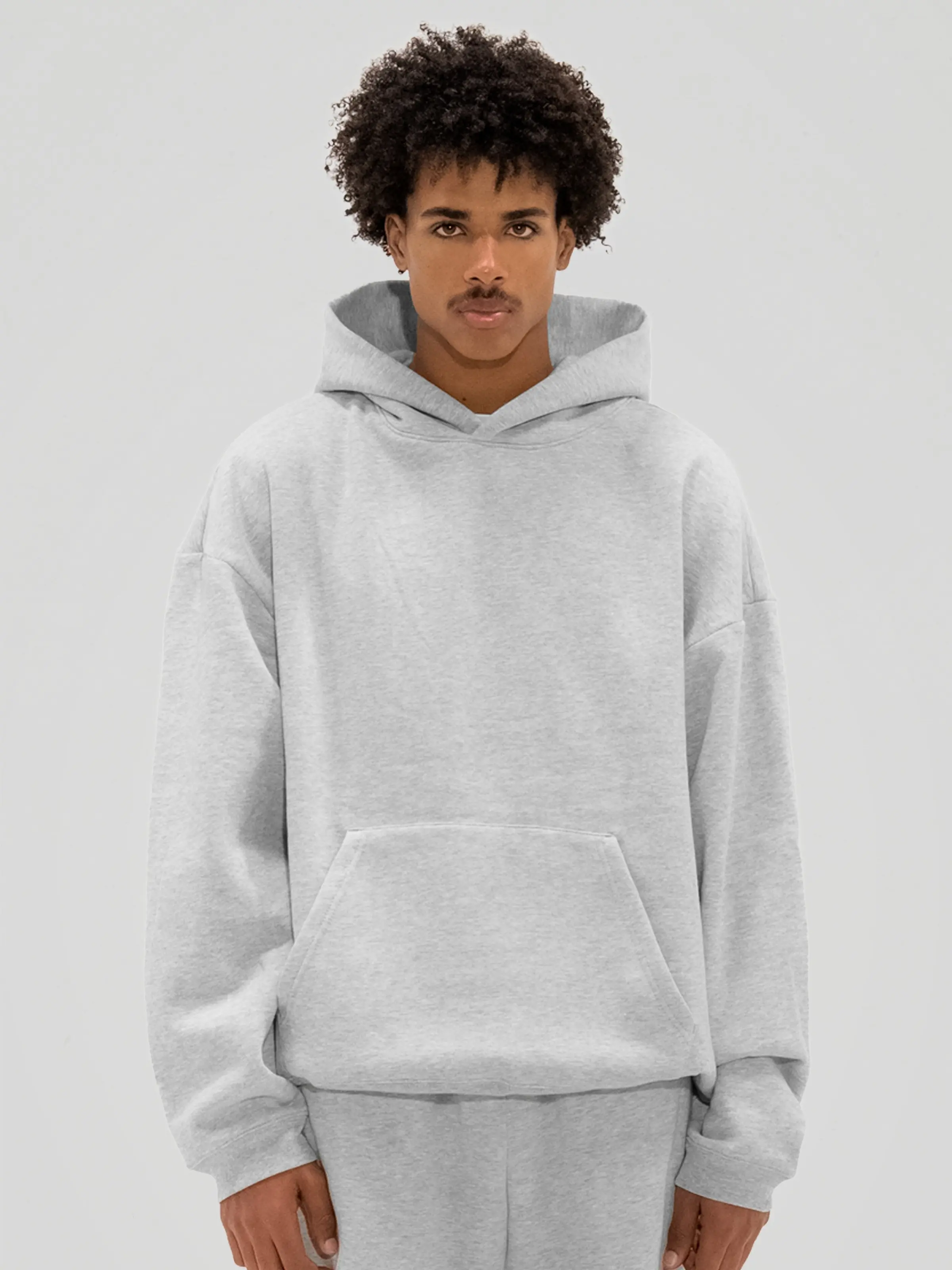 350 GSM 'Heather Grey' Fleece Hoodie 350 GSM 'Heather Grey' Fleece Hoodie