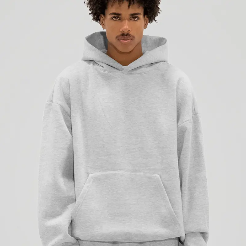 350 GSM 'Heather Grey' Fleece Hoodie
