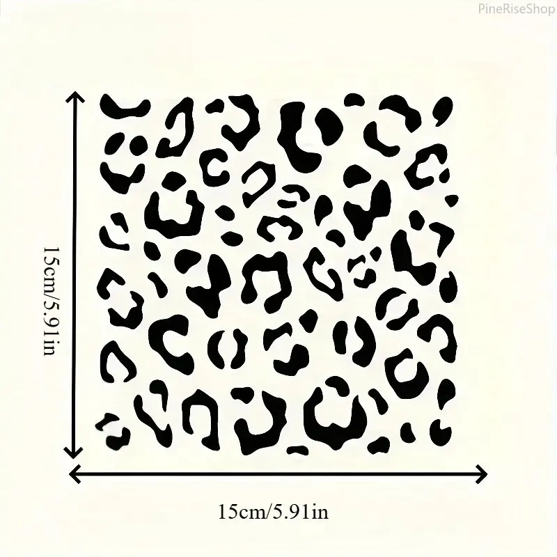 Leopard Print Vinyl Decal Stickers - 3pcs 5.9-in Waterproof, Easy-to-Apply DIY Luggage & Bag Accessories for Decor, Decal Sticker