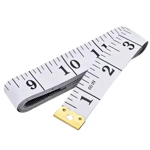 Soft Tape Measure Dual Scale Standard & Metric Measurements Tape Scale  Measuring Tape for  Tailor Craft Ruler 60 Inches (White)