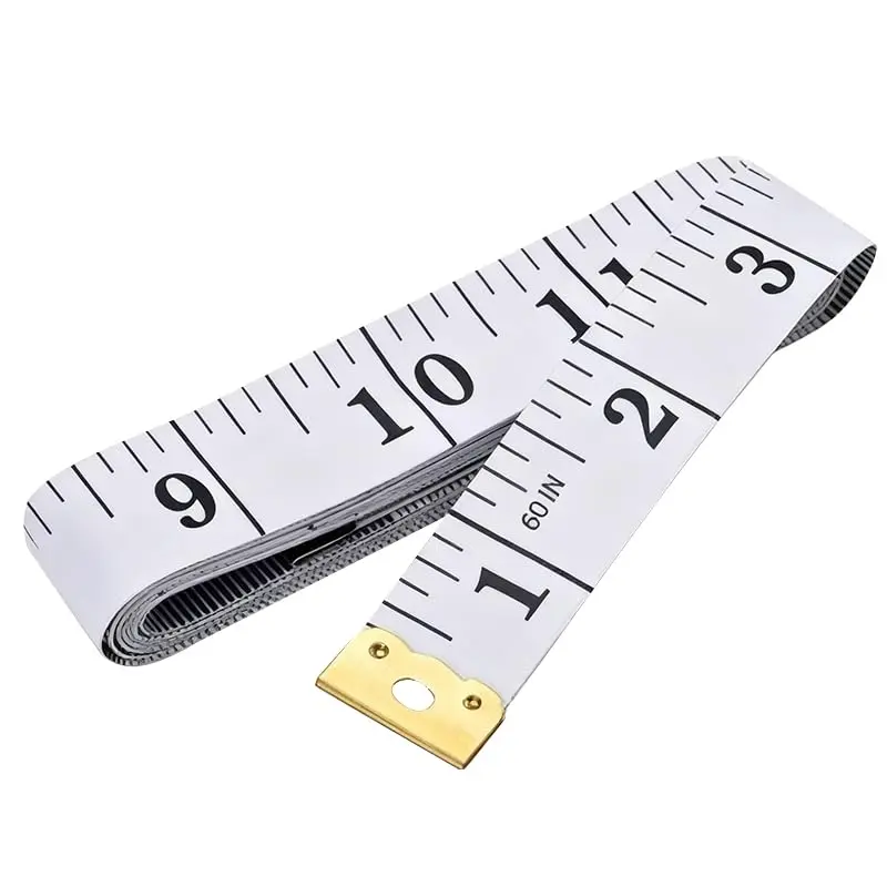 Soft Tape Measure Dual Scale Standard & Metric Measurements Tape Scale  Measuring Tape for  Tailor Craft Ruler 60 Inches (White)