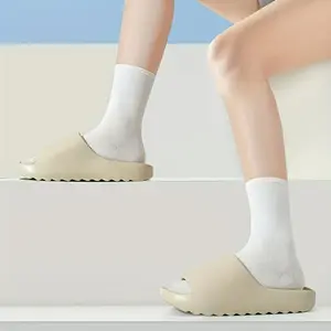 SummerEVAslippers-Comfortable thick sole,Plus Size Platform Pillow Slippers Slides Thick Sole Beach Footwear Girl Flipflop Flatform Parent Milky White breathable cozy  footwear slide bathroom sandal Walking Shoes Pedal Women(Sheets)