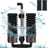 hygger Aquarium Double Media Filtration Tank Filter - Ultra-Quiet, Uncharged, Aquarium-Safe for S/M Fish Tanks, 4-Sponge Replace Component, Ceramic Balls Bag, Clean Water Support