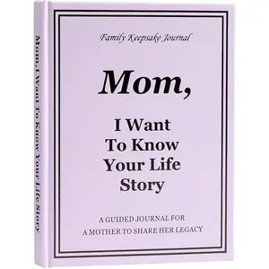 Mom I Want to Hear Your Life Story Journal, Leather Hardcover Book with 250+ Prompt Questions for Mother to Share Her Life and Memories, Gifts for Mom Birthday Mother's Day Christmas from Daughter Son