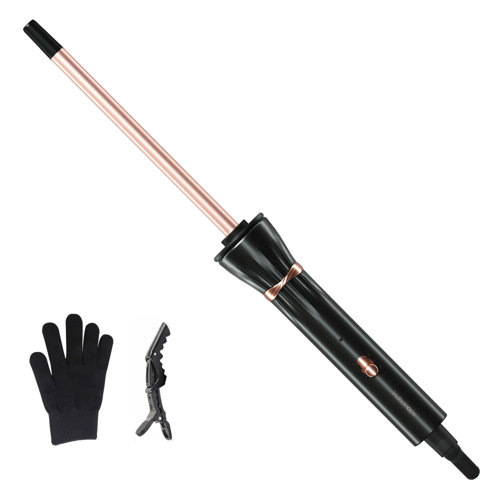 Hahahope 3/8 Inch Curling Wand,9mm Tiny Curling Wand,Ceramic Small Barrel Curling Iron with Adjustable Temperature,Fast Heating,for Short & Long Hair, Hair Styling Tools, Hair Curler