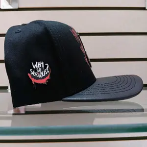 THE J WHY SO SERIOUS HAT WITH VINYL BRIM   100% ORIGINAL AND GUARANTEED QUALITY J/A