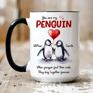 You Are My Penguin Mug Personalized Penguin Couple Coffee Mug For Him Her Valentines Day Gifts For Couple Penguin Couple Coffee Mug Gifts For Boyfriend Girlfriend