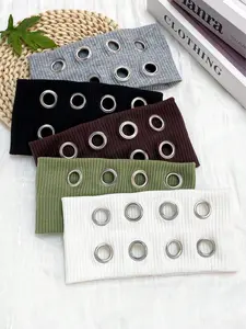 Women's Knitted Hair Tie with Holes, Scrunchie, Casual Versatile Daily Simple Punk Rock Style, Elastic Breathable Polyester Fiber Hair Accessory