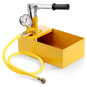 VEVOR Hydrostatic Test Pump, Max 25 bar/362 PSI, Dual Valve Hydraulic Manual Water Pressure Tester Kit with Gauge 2.8 Gal Water Tank, 4.6 ft Hose with 1/2 inch External Thread Connector for PipelineVEVOR Super Brand Day