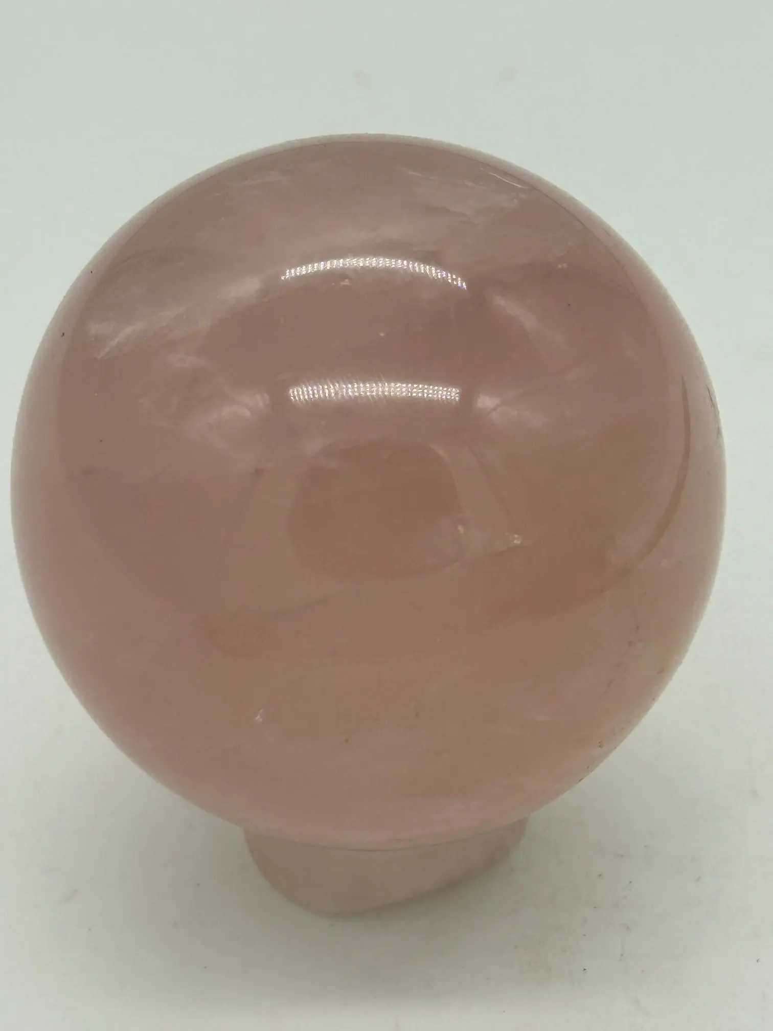 NATURAL CRYSTAL POLISHED ROSE QUARTZ SPHERE #4