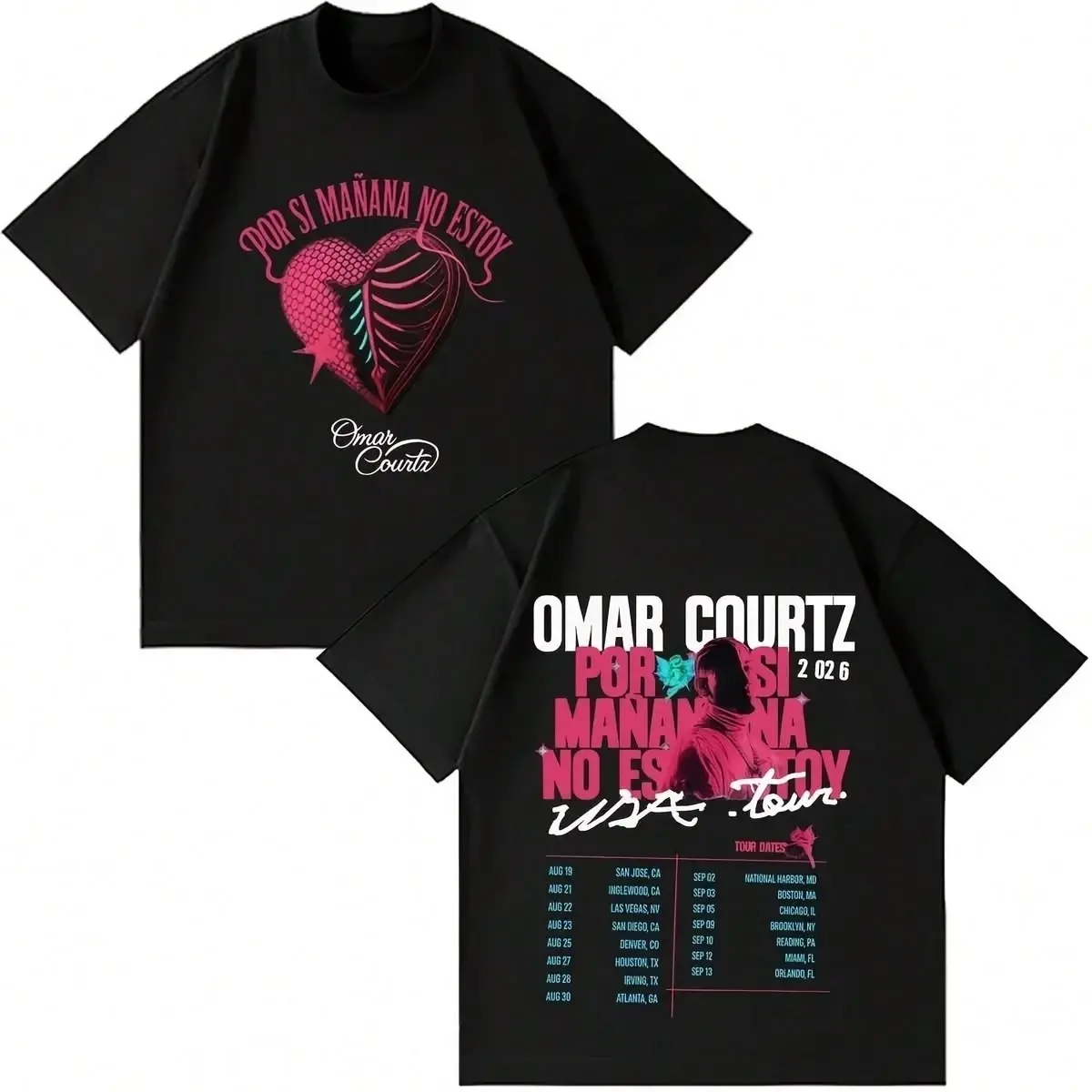 OmarCourtz Por Si Manana No Estoy  Tour 2026 Music T shirt