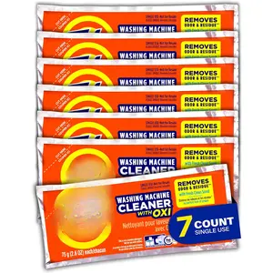 Washing Machine Cleaner, Washer Machine Cleaner with Oxi for Front and Top Loader Washer Machines, Deep Cleaning  & Odor Eliminator, 7 Month
