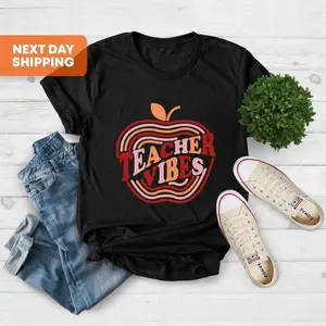 Teacher's Tee ,Teacher Vibes Shirt, Teacher Appreciation, Teacher T shirts Gift, School Shirt, Gift For Teacher, Teacher Life Shirt